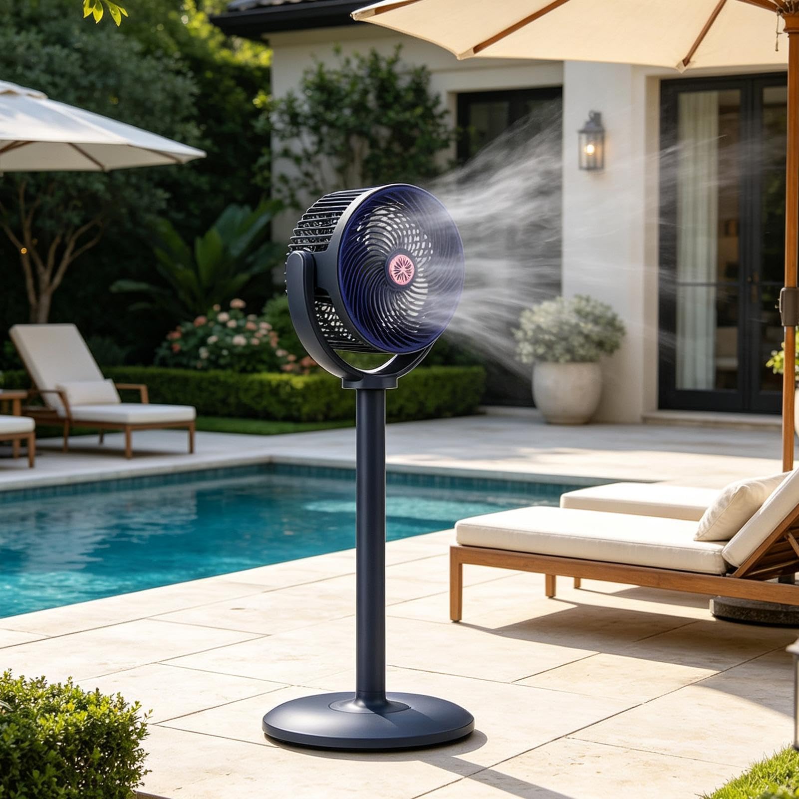 Ventilador Vertical Alimentado Con Energía Solar USB Recargable 5 | Ventilador de Pedestal Para Dormitorio Oficina Camping Jardín Balcón Patio