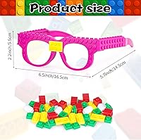 Vista 2 de Hxezoc 12 piezas de ladrillos de construcción DIY gafas bloques de construcción juegos para niños Bloque de construcción creativo suministros