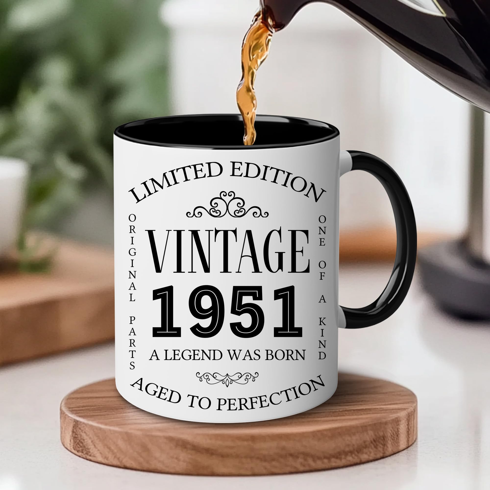 Amazon.com | GLAKEUN 75th Birthday Gifts for Men, Women - 75th Birthday  Decorations - Gifts Men 1951 Bdays - Happy 75 th Mug - Vintage 75 Mug -  Born in 1951 Present