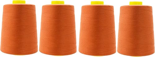 Vista 155 de Mandala Crafts - Hilo de coser multiusos de poliéster para máquina de coser de sarga, sobrehilado, acolchado Beige