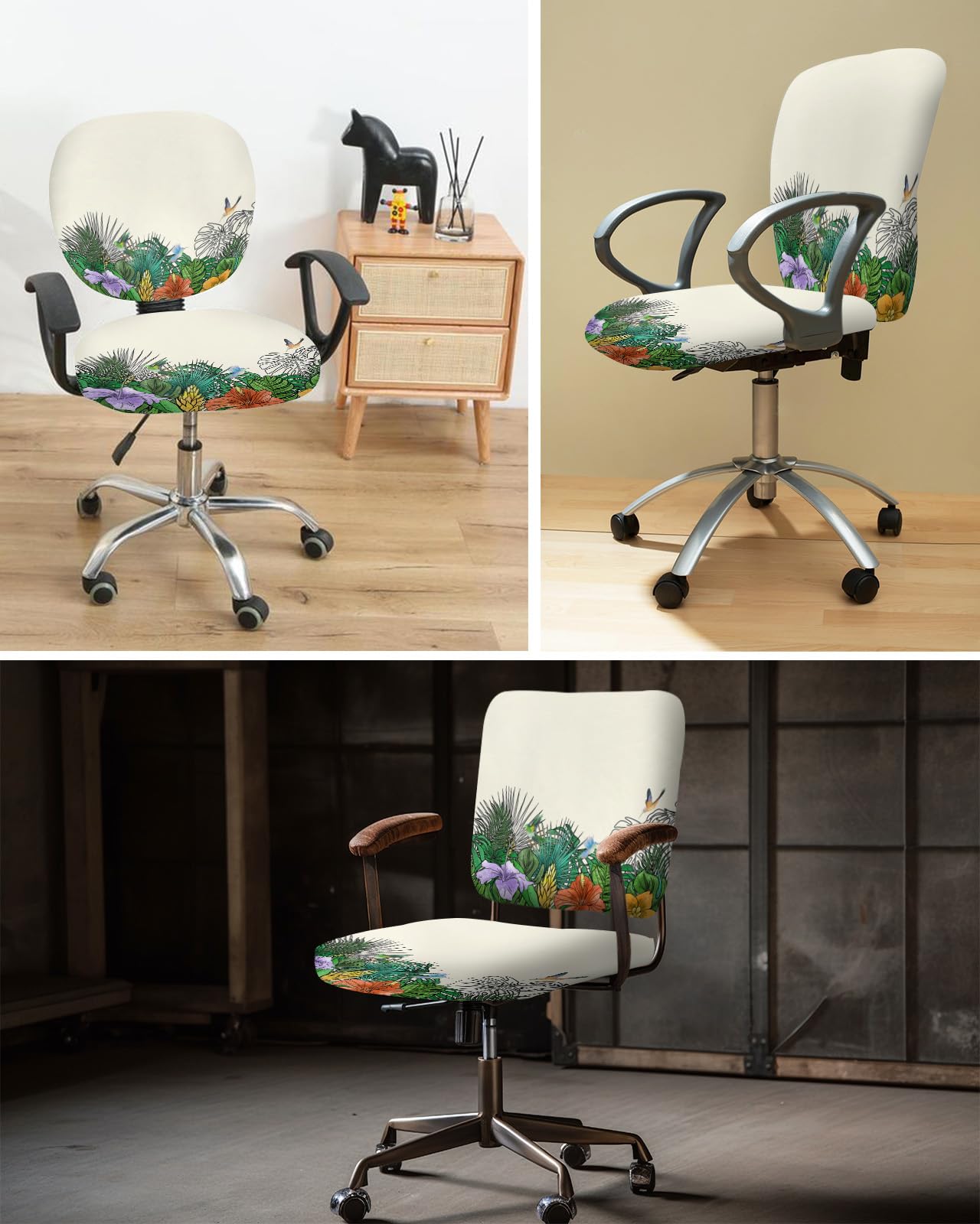 Amazon.com: TweetyBed Office Chair Cover Monstera Palm Protective  Stretchable Universal Computer Chair Covers Floral Bird Spring Nature  Stretch Rotating Chair Slipcover : Home & Kitchen