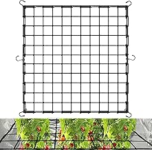 Grow Tent Netting, 150 x 150 cm Elastic Growing Net with 6 Hooks for Plants, Vegetables, Fruits, Flowers
