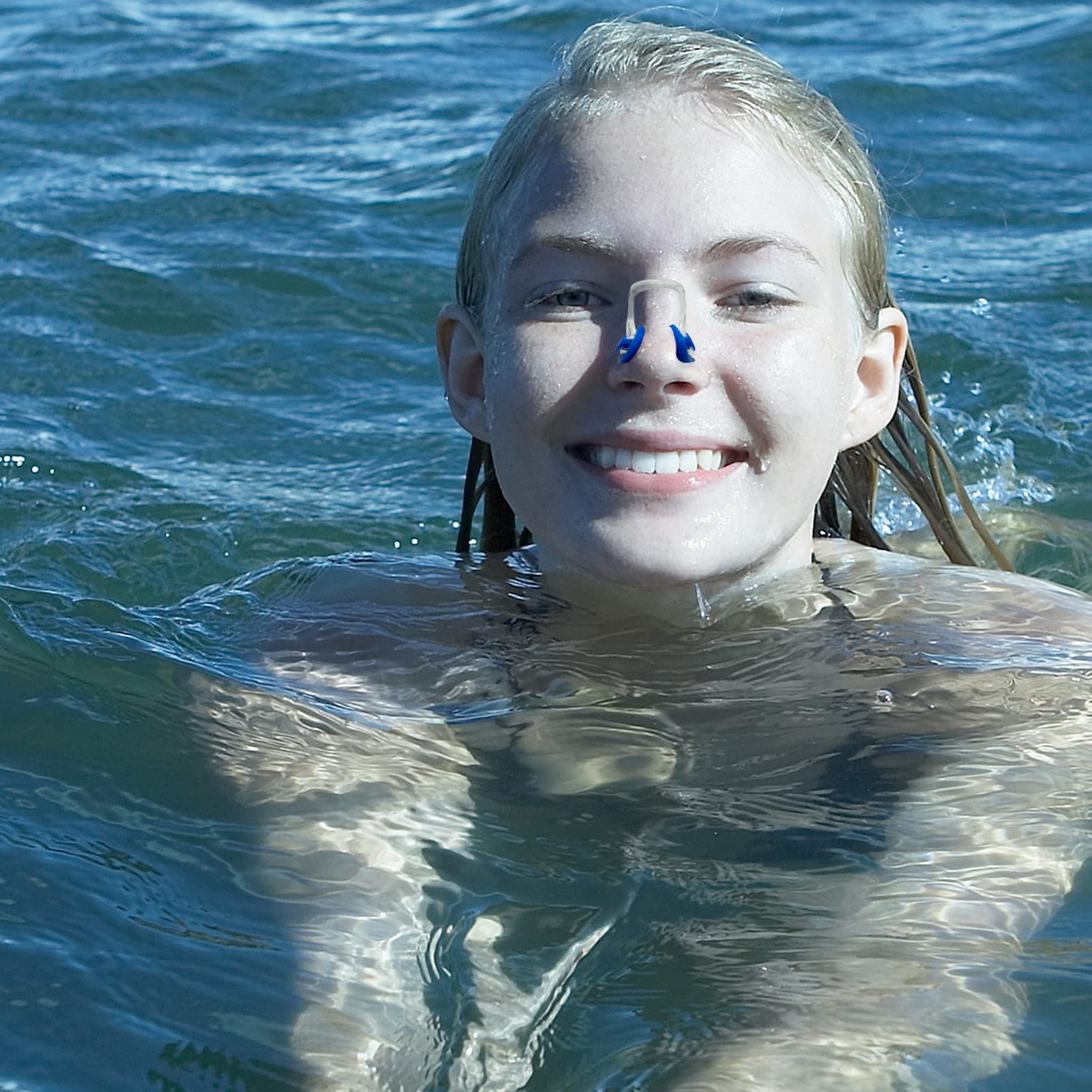 Pinzas de Nariz para Natación, 6 Piezas, Silicona Impermeable, con Caja de Almacenamiento