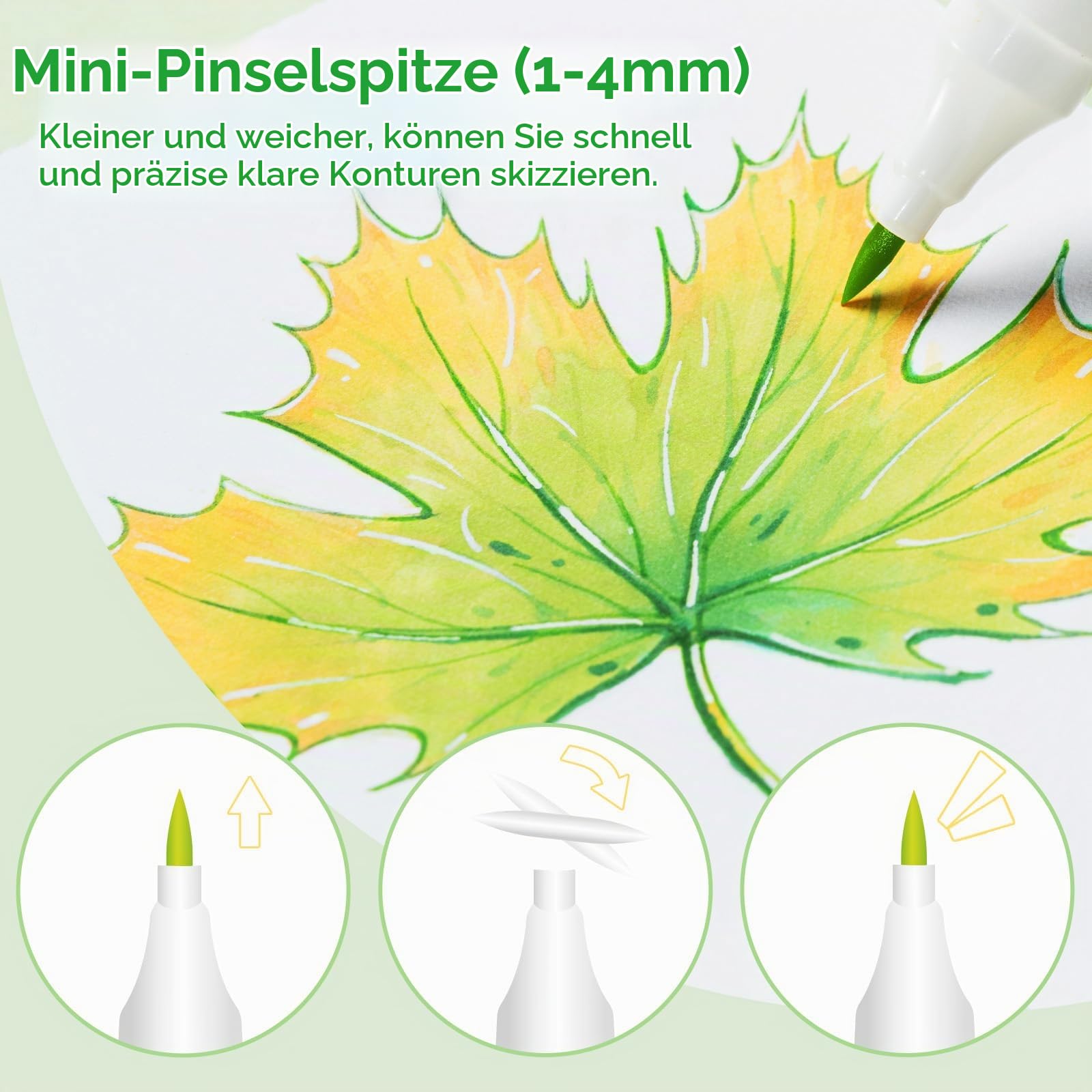 Ohuhu Marker, 60 Farben Doppelspitze Alkohol Marker + 1 Blender