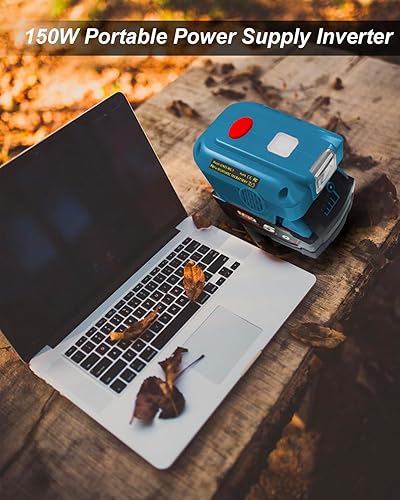 Miniatura 8 de Generador inversor de corriente de 150 W apto para batería de iones de litio Dewalt de 18 V 20 V MAX XR, CC 20 V a CA 110 V-120 V estación de