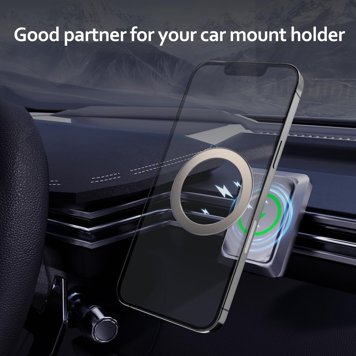 Amazon.com: Magnetic Sticker for Magsafe Phone Mount 2 pack  