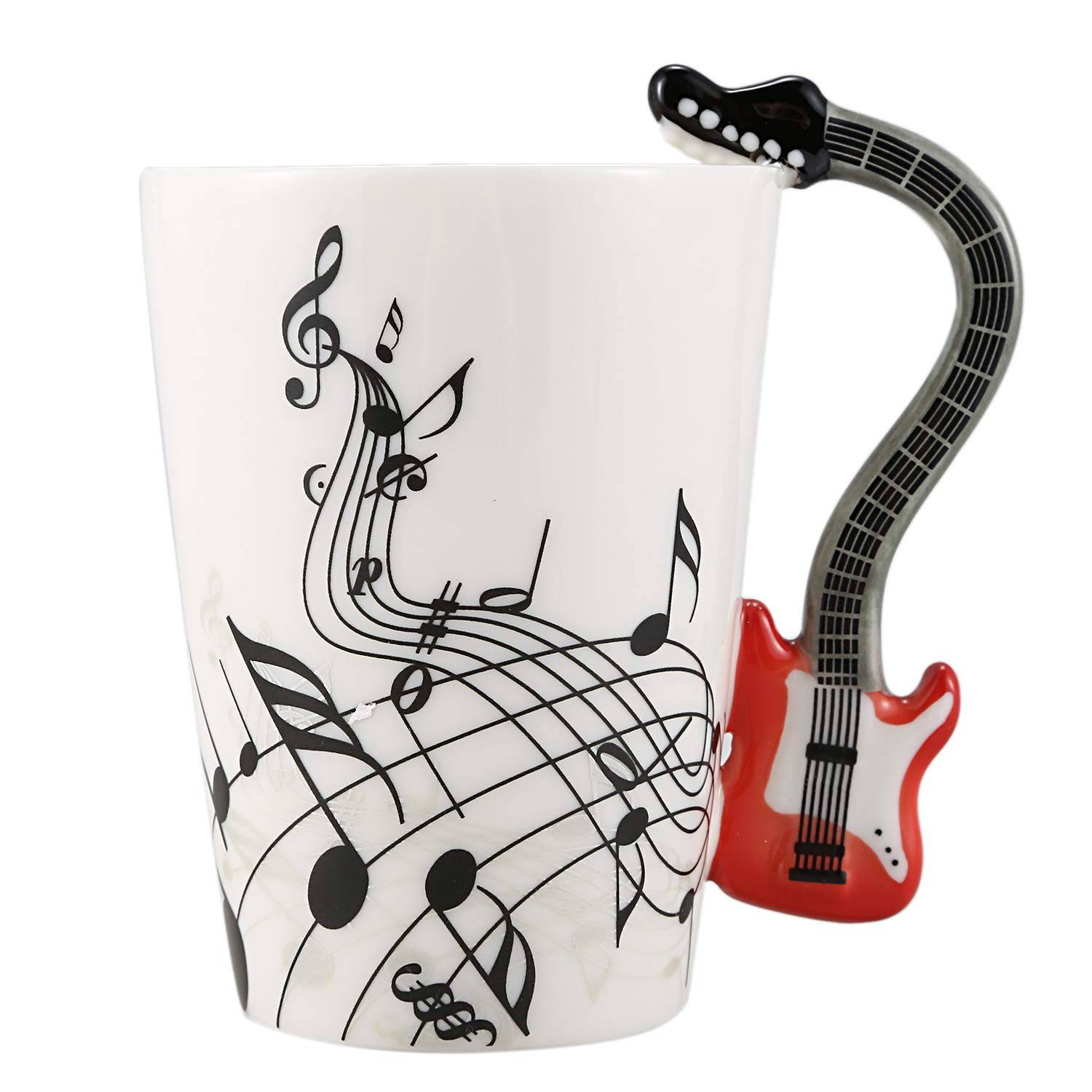 Tazza In Ceramica A Forma Di Chitarra – Manico Originale, Regalo Per Musicisti, Personalizzata Strumento Musicale - 4
