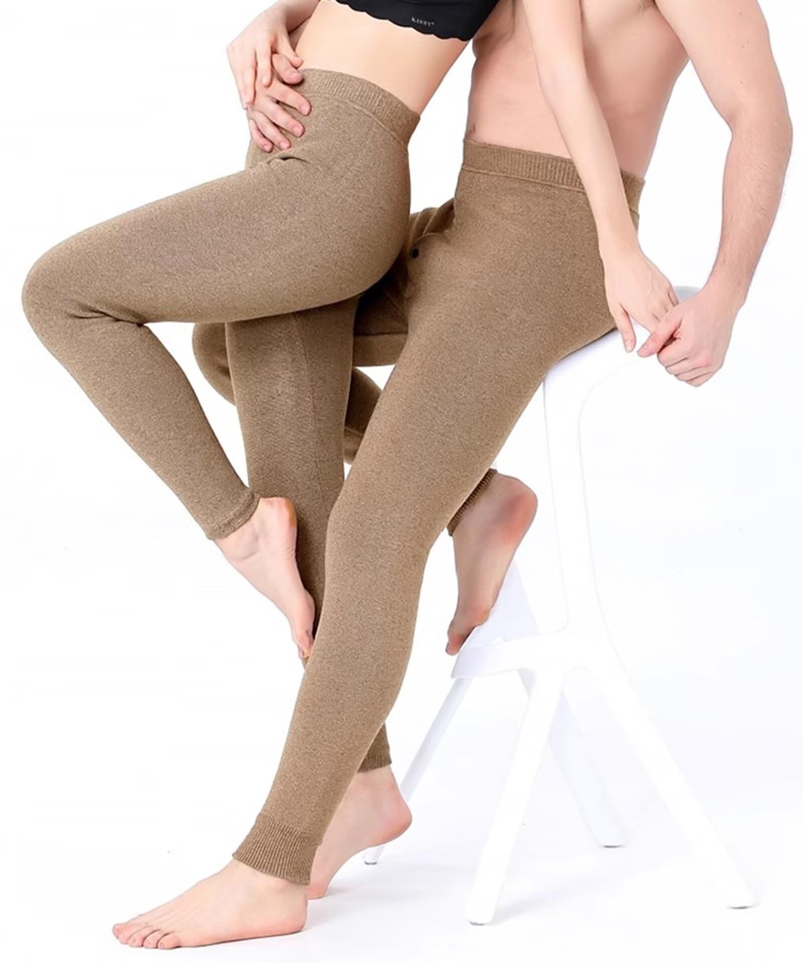 100% Cashmere Thermal Underwear Bottoms for Men Women Long Johns Thermal Leggings Base Layer Trousers Thermal Pants Warm Soft