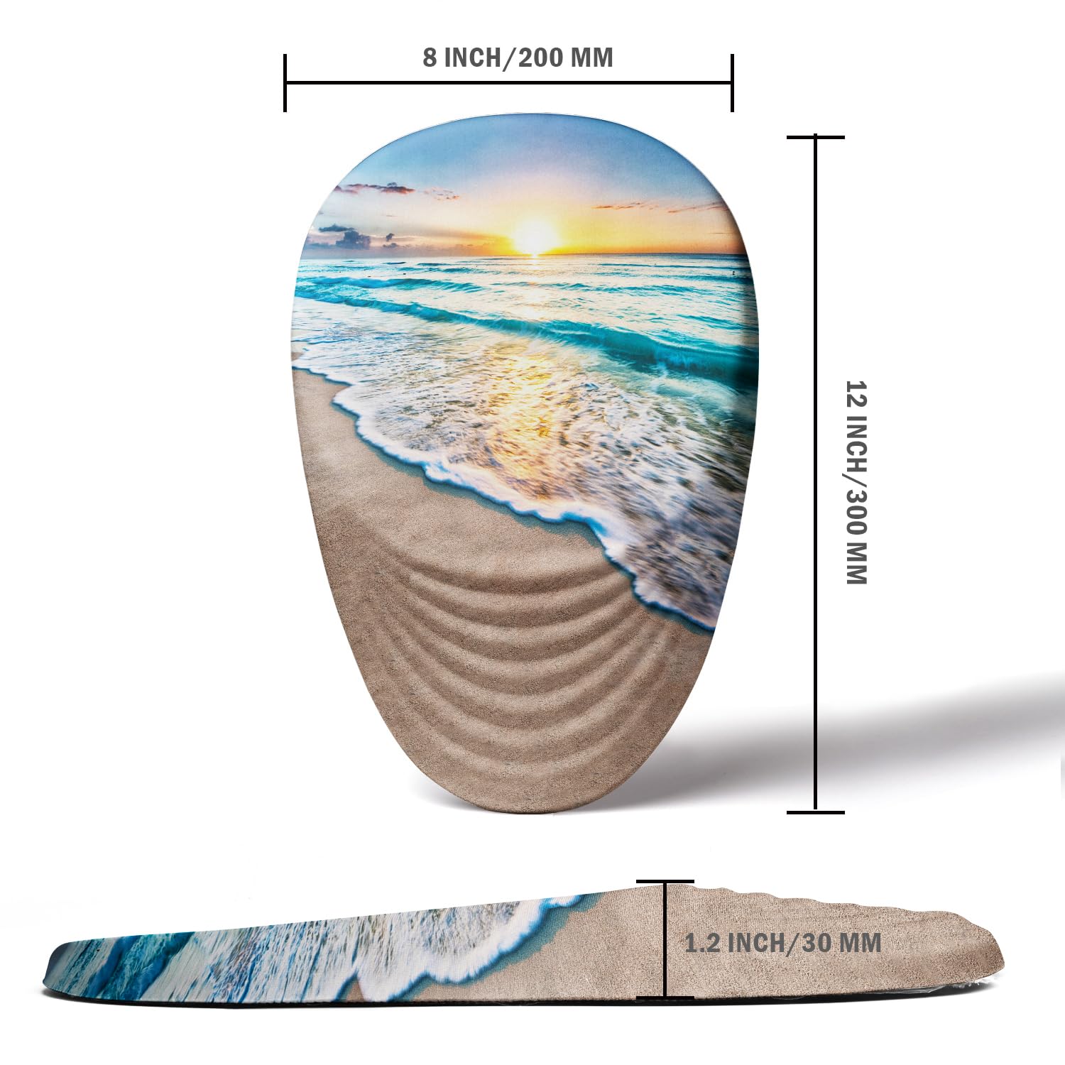 Tappetino per mouse con poggiapolsi, tappetino per mouse ergonomico con supporto per il polso, in memory foam e base antiscivolo in PU con design a cuneo a gradini per alleviare il dolore,