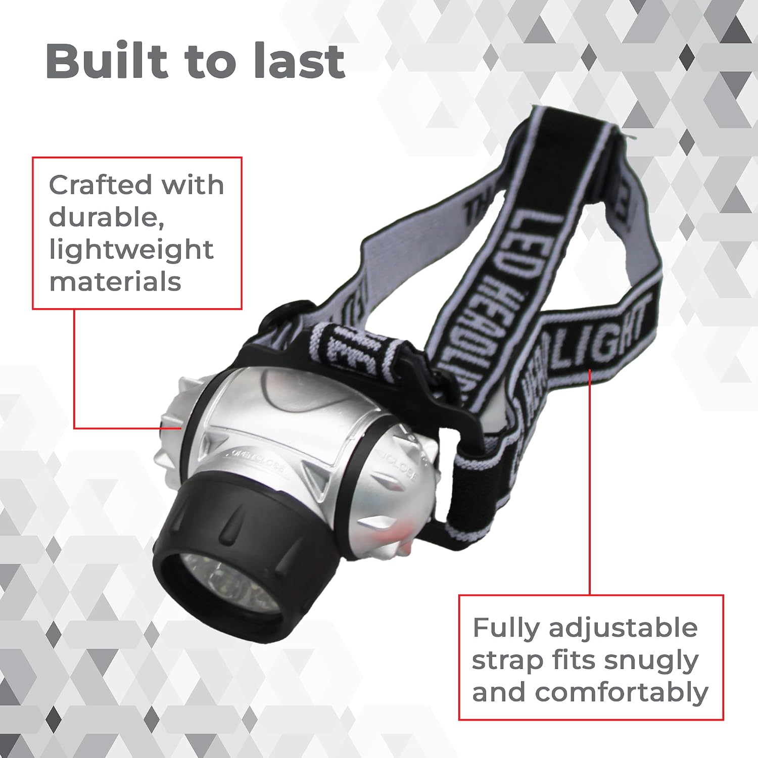 American Red Cross Hands-Free LED Headlamp Pack of 2, 4-Mode Bright Headlamps, Hurricane Preparedness Items for Emergency Use, Camping, and More