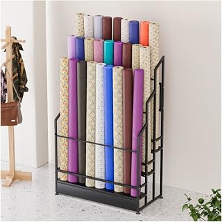 Floor Standing Fabric Storage Rack Commercial Textile Display Space Saving Solution for Tablecloths Window Films Wallpapers and Stylish,