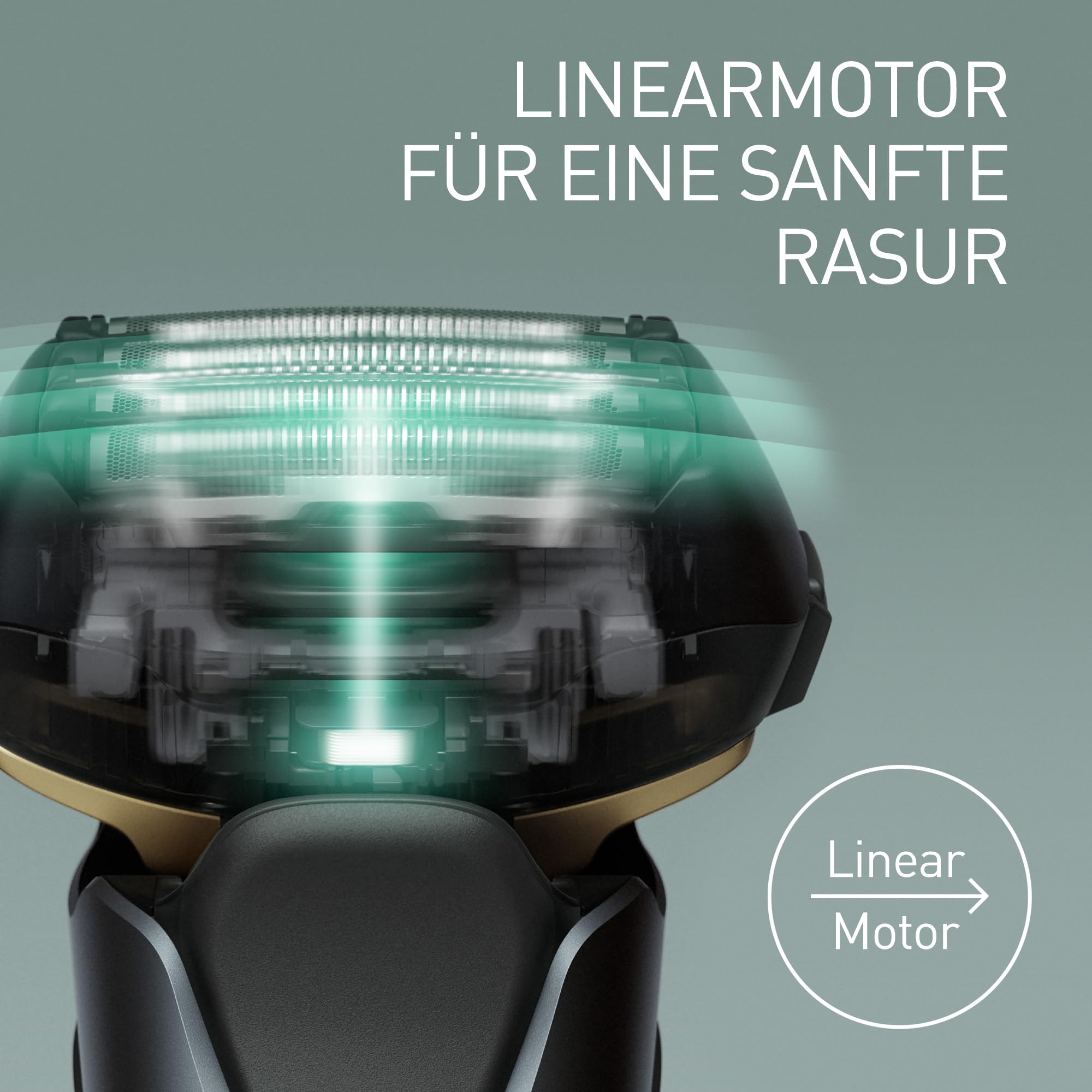 Panasonic Series 800 ES-LV97 Nass/Trocken-Rasierer, 5-fach-Scherkopf mit Linearmotor, inklusiv Reinigungs- und Ladestation, schwarz