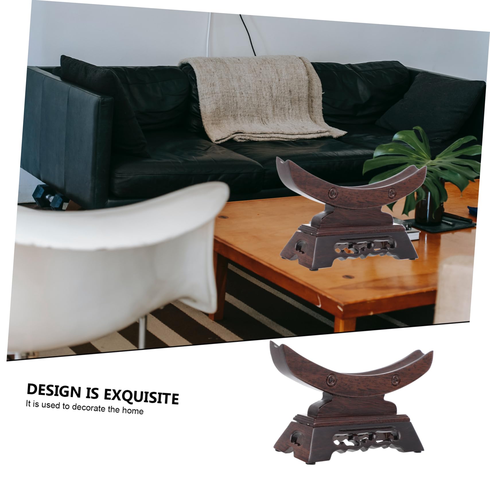 Soporte para Espadas de Madera Marrón para Exhibición y Almacenamiento