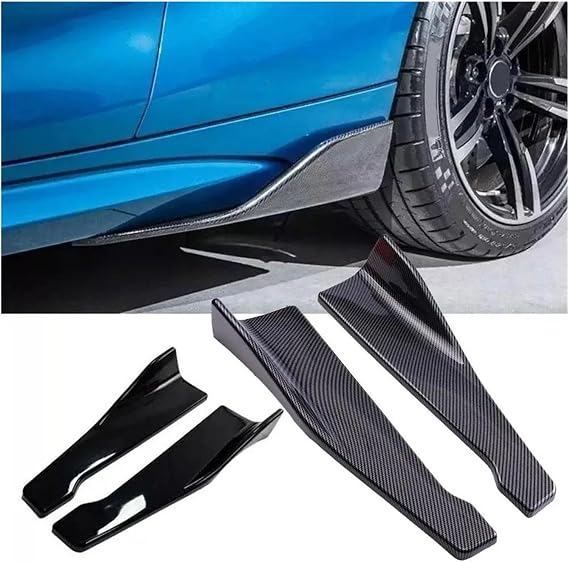 Car Front Spoilers Universal Car Front Rear Bumper Strip Lip Spoiler Diffuser Splitter Scratch Protector 48CM Length Auto Fronts Lip(Bright black)