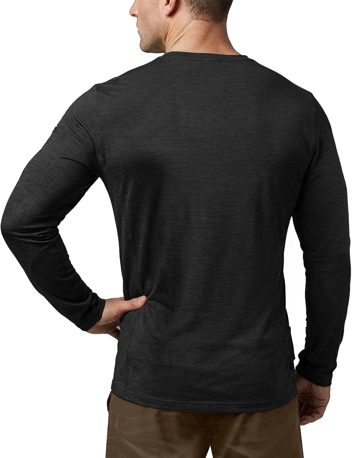 CQR Men's UPF 50+ Sun Protection Long Sleeve Quick Dry Athletic Shirts, Stretch Running Workout Hiking T-Shirts - Image 2