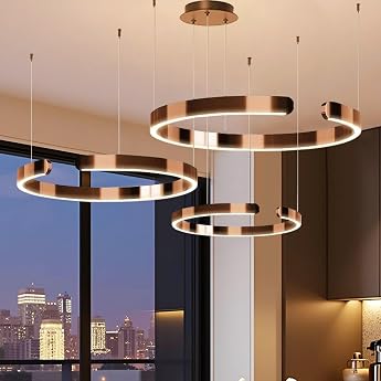 LED Pendant Light Modern Dining Table Pendant Lamp Round Ring Dining Room Pendant Light Continuous Dimmable Living Room Chand