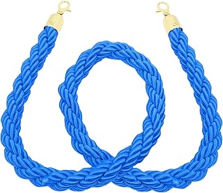 1.5m Cuerda De Barrera De Control De Multitudes Gancho Metálico De Cuerda Trenzada Para Diferenciación De Barandillas y Color Azul