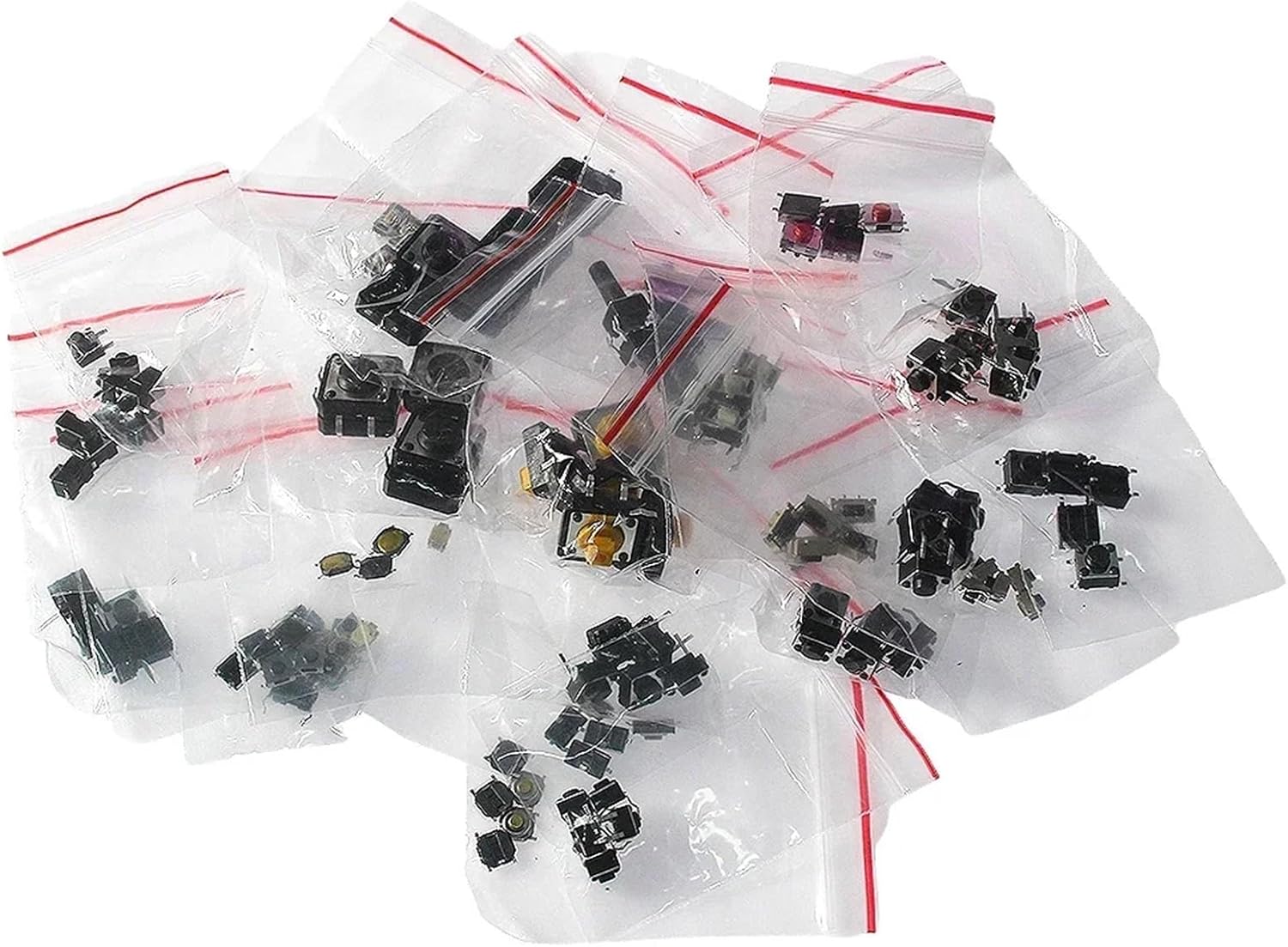 125PCS Switch Kit - 25 Varieties of Push Buttons, Tactile Switches for DIY, Home, and Toys (DIP & SMD)