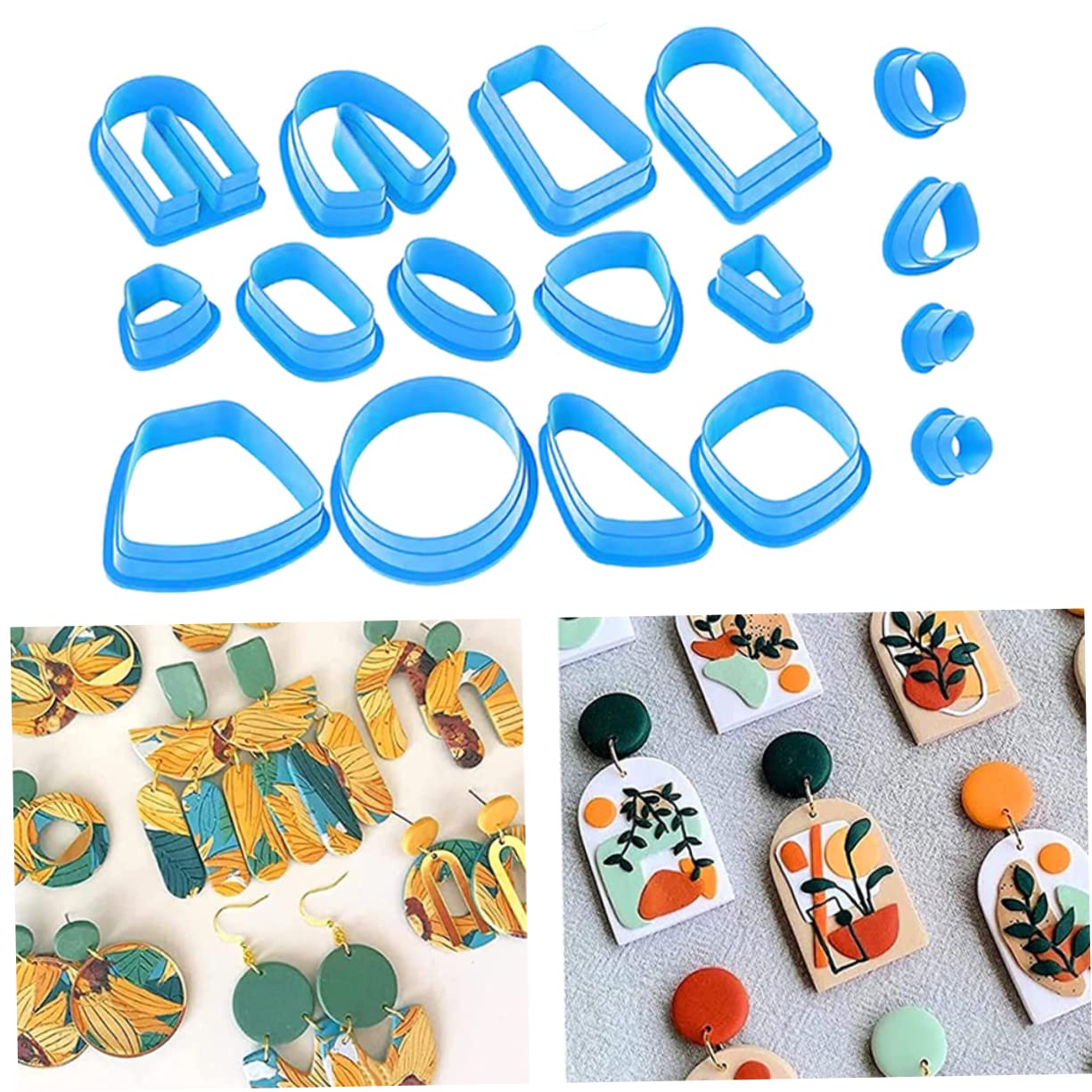 NUOBESTY 4ensembles Set De Outils De Découpe Polymère pour Création De Boucles Oreilles Accessoires pour Bijoux Et Décorations