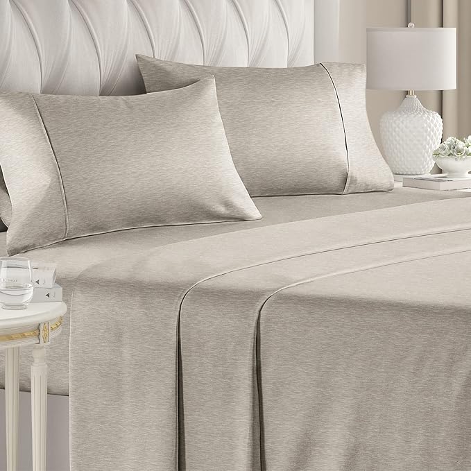 Cal King Size Sheet Set Breathable & Cooling Softer