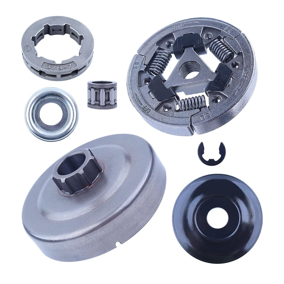 Kit de cojinete de agujas for manguito de llanta de tambor de embrague de motosierra, compatible con 044, 046, MS440, MS460, MS461, MS441, MS361, MS362, MS362C