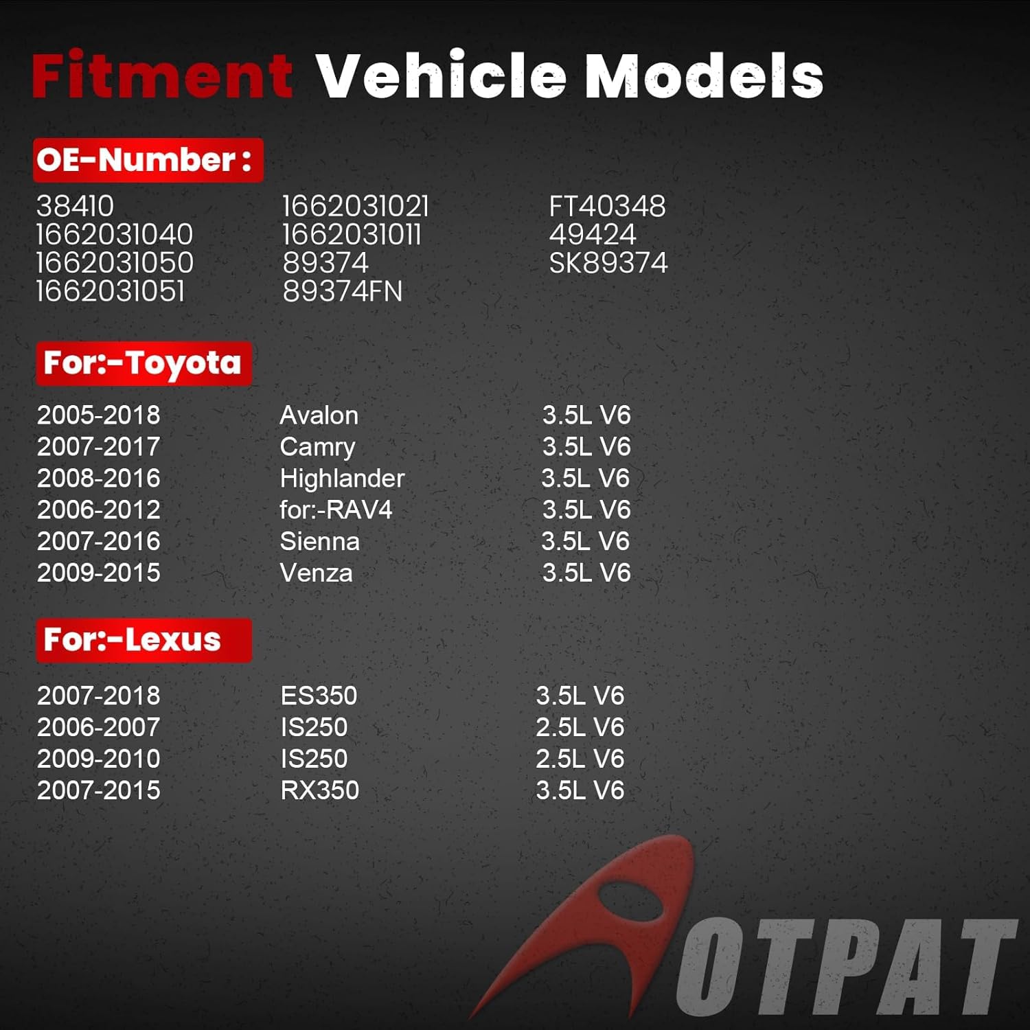 Belt Tensioner Assembly with Pulley Fit for:-Toyota Camry 2007-2017, Highlander 2008-2016, for:-RAV4 2006-2012 for:-Lexus ES350 2007-2018, IS250 2006-2010, RX350 2007-2015 Replace OE# 38410