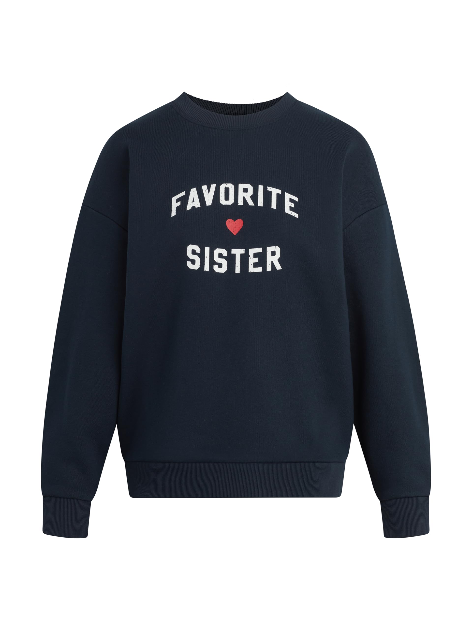 Favorite Daughter womens Favorite Sister Heart Logo Sweatshirt