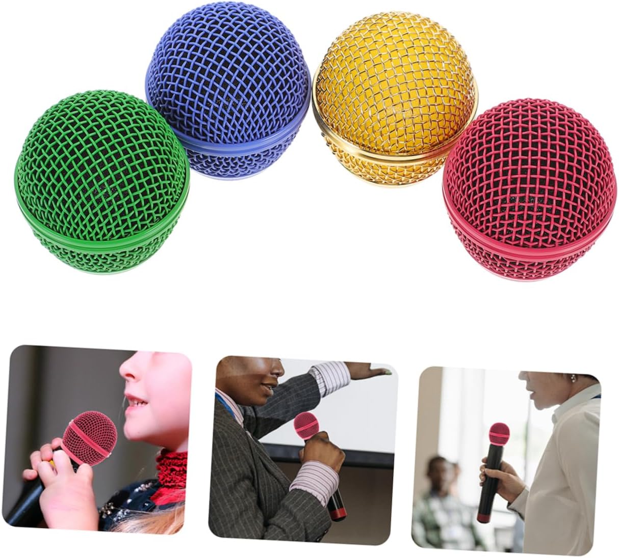 8Pcs Mic Head Mesh Grill Cover Compatible with Durable Replacement Grille for Enhanced Sound and Style Convenient Microphone Accessories