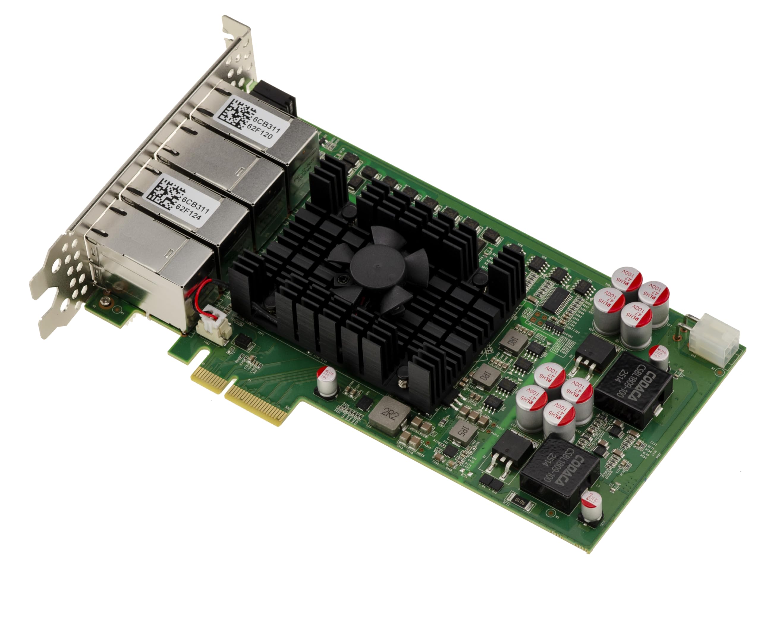 KALEA-INFORMATIQUE Industrietaugliche 8-Port-Gigabit-Ethernet-Karte auf PCIe 4X-Port, Power Over Ethernet PoE+ 30 W mit Intel I350-Chipsatz