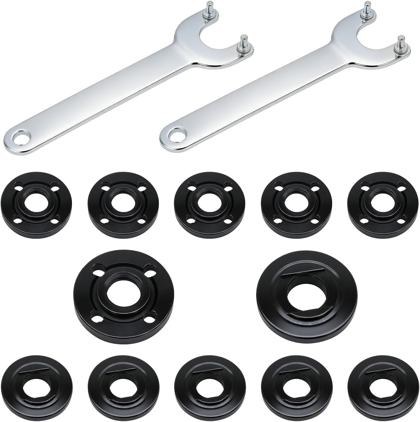 Angle Grinder Nut Angle Grinder Wrench Kit, 5/8"-11 Flange Metal Lock Nut Wrench Compatible with De-walt, Bo-sch, H-itachi, M-etabo, Ry-obi, 4-1/2", 5", 7" Grinders