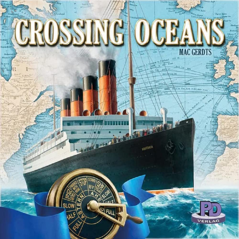 PD-Verlag Crossing Oceans: Board Game, Strategy, Resource Management, Competition, Age 6+, 1 Player, Grey and Brown, Small