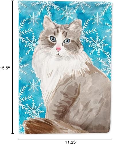 Miniatura 8 de Caroline's Treasures CK3115GF - Bandera siberiana de copo de nieve para jardín, tamaño pequeño, multicolor