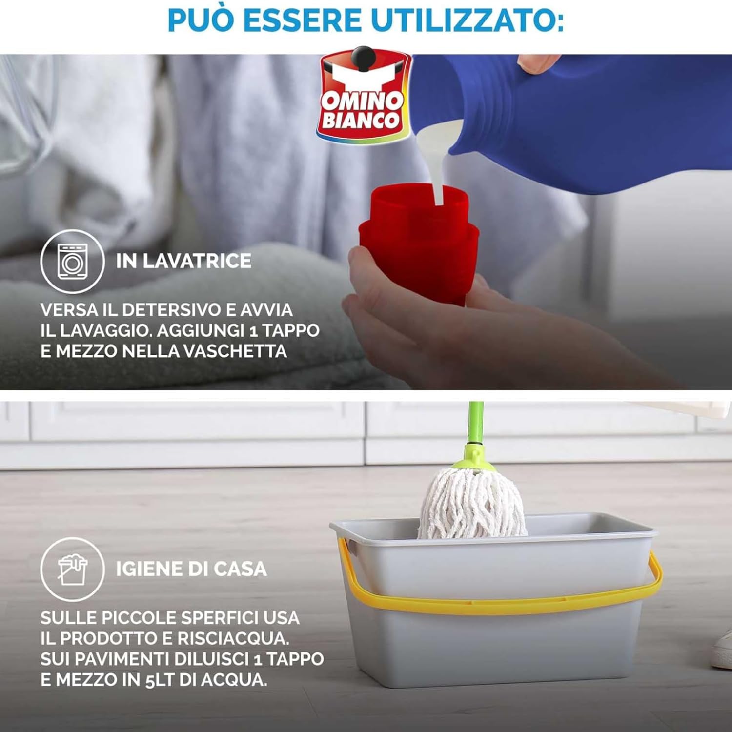 Candeggina Delicata Igienizzante Anti Odore – Essenza Blu Ocean – Tecnologia Smacchiante – Flacone da 1500 ml kit con Spugna Brandizzata SPESA & RISPARMIO Inclusa – Variazioni 4/8/12 Pezzi (12)