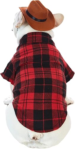 Miniatura 4 de Impoosy 2 piezas de disfraz de Halloween para perro, camisa de vaquero con sombrero para mascota, cachorro divertido de Halloween, vaca de