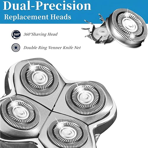 Miniatura 2 de Cuchilla de repuesto para cabeza de afeitadora Skull Shaver Pitbull Gold Silver Platinum PRO Shaver de repuesto de 4 cabezales, cabezales de
