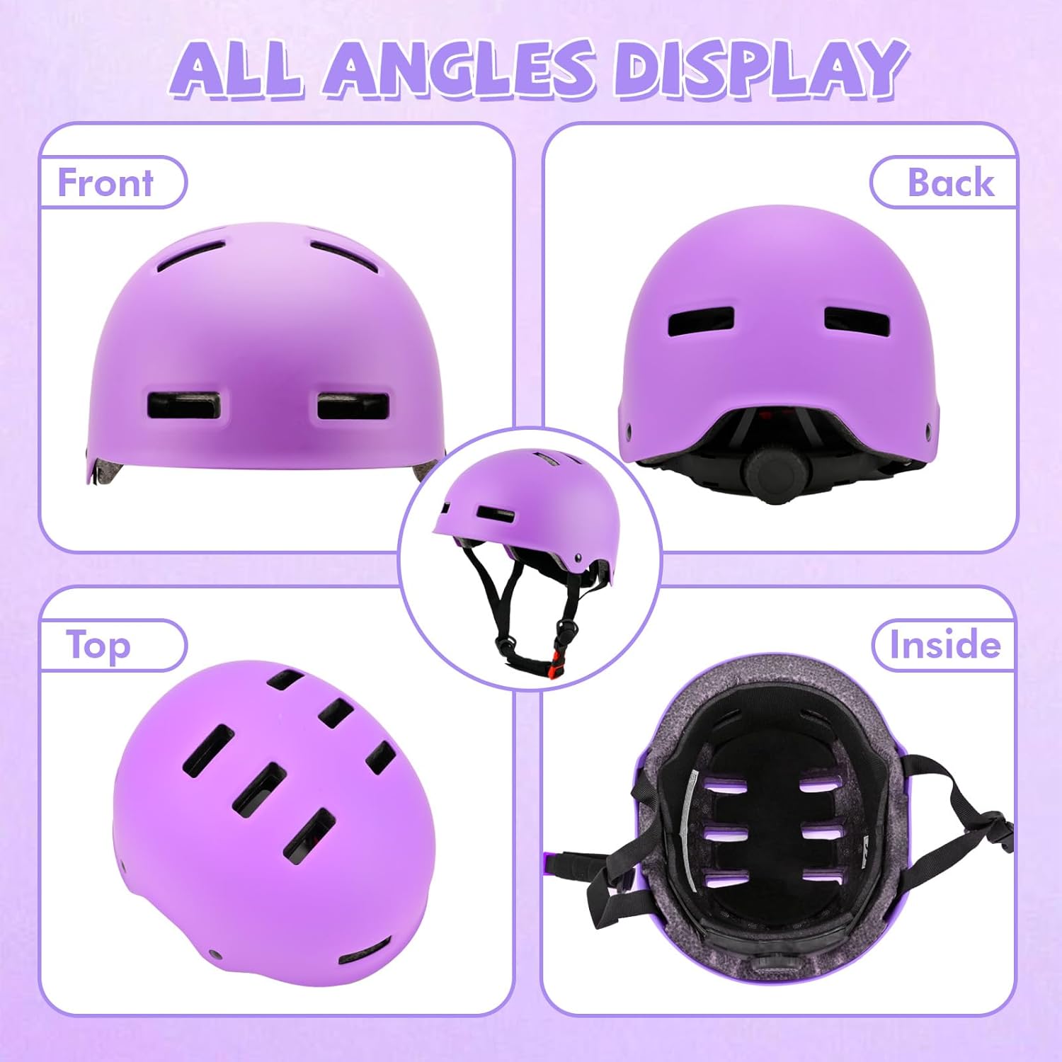 Adjustable Kids Bike Helmet for Boys Girls Youth, Kids Protective Helmets for Multi-Sports Skateboard Scooter Bicycle Cycling Skating