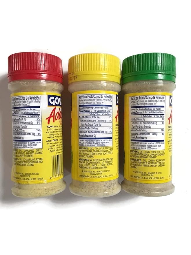 Goya Adobo seasoning, con Pimienta, con Comino y con Limón y Pimienta, 8 Onzas (Pack de 3) miniatura 2
