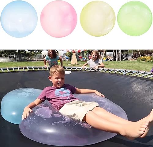 Miniatura 6 de Bola de burbujas de juguete para adultos y niños, bola de agua inflable para playa, jardín, bola de goma suave, fiesta al aire libre, 47 pulgadas