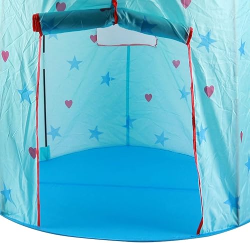 Miniatura 4 de Vokodo Princess Castle - Tienda de campaña mágica con estrellas, fácil de plegar, casa de juegos azul, aumenta la imaginación y la creatividad, casa