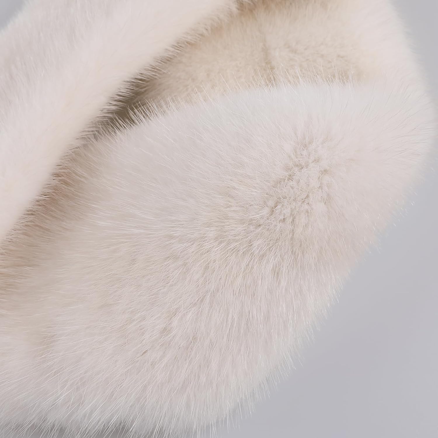 Unisex Winter Warm Real Mink Fur Scarf, Neck Warmer, Fur Collar