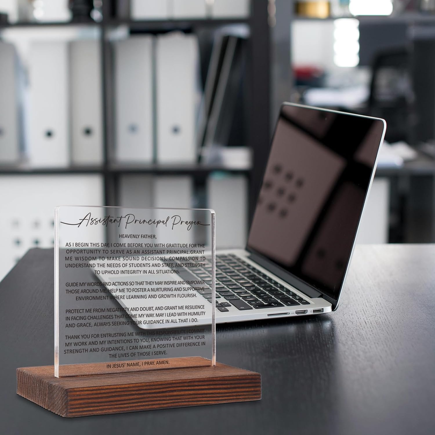 Assistant Principal Prayer Thank You Gifts, Christian Assistant Principal Birthday Christmas Teacher's Day Gifts Back to School for Assistant Principal, Home Office Sign Plaques SOK37 - Image 6