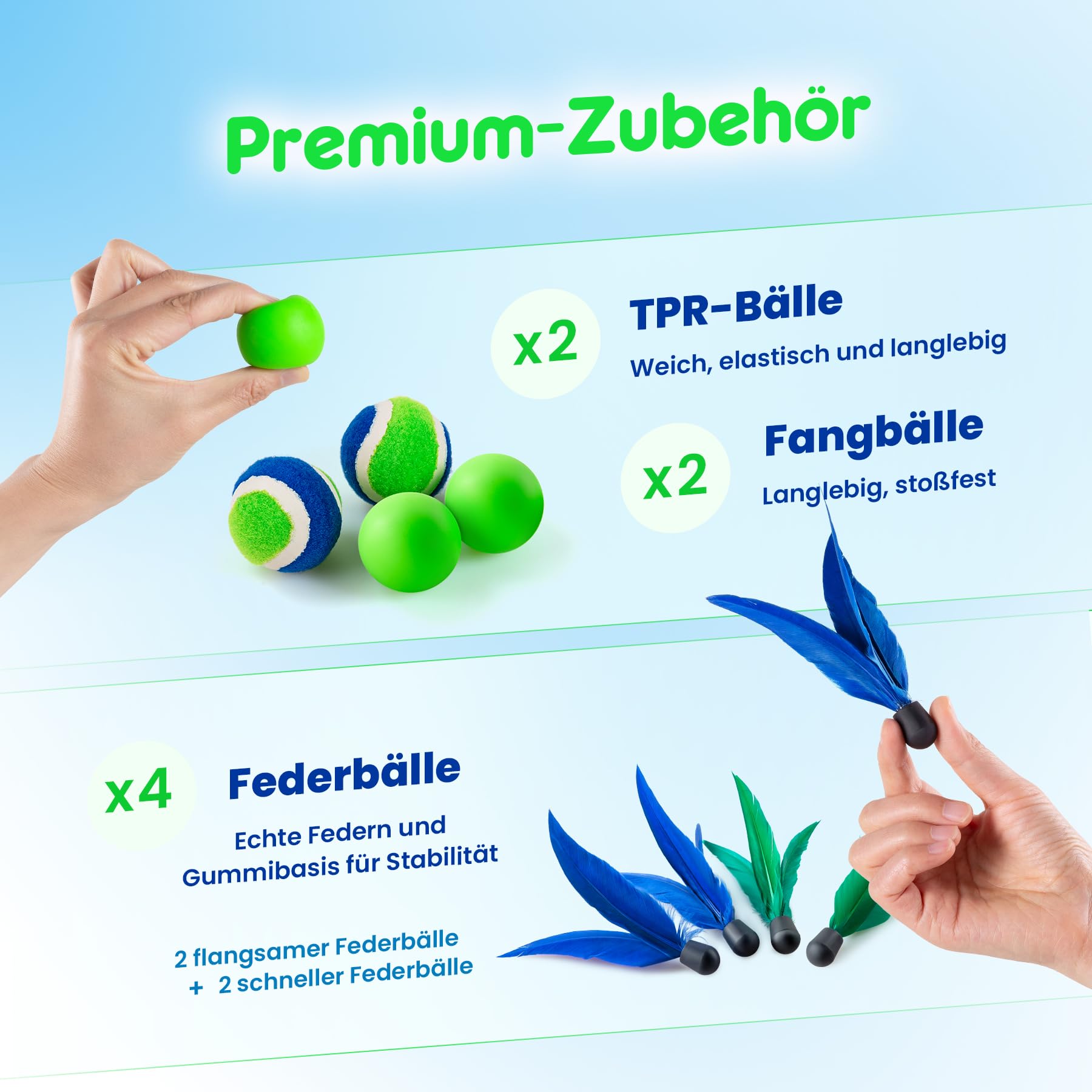 U&C Planet Beachball Set Strandtennis Set Paddle Ball Spiel Klettballspiel Strandschlägerset für Kinder&Familie Ballspiele für draußen Spielzeug für Garten Strand Party