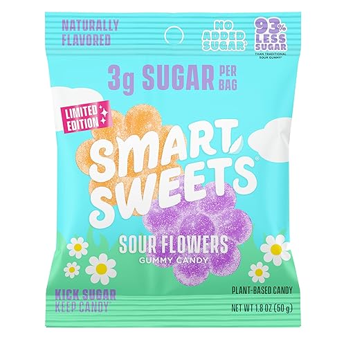 Miniatura 19 de SmartSweets Sour Blast Buddies, caramelo con bajo contenido de azúcar (0.11 oz), bajo en calorías (100), sin edulcorantes artificiales, a base