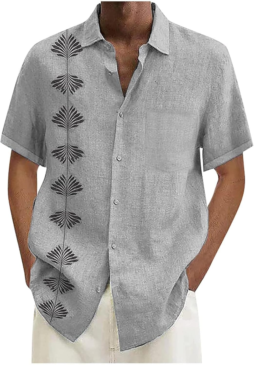 Weißes Herren Hemd Hawaii Style - Partnerkostüm Karneval