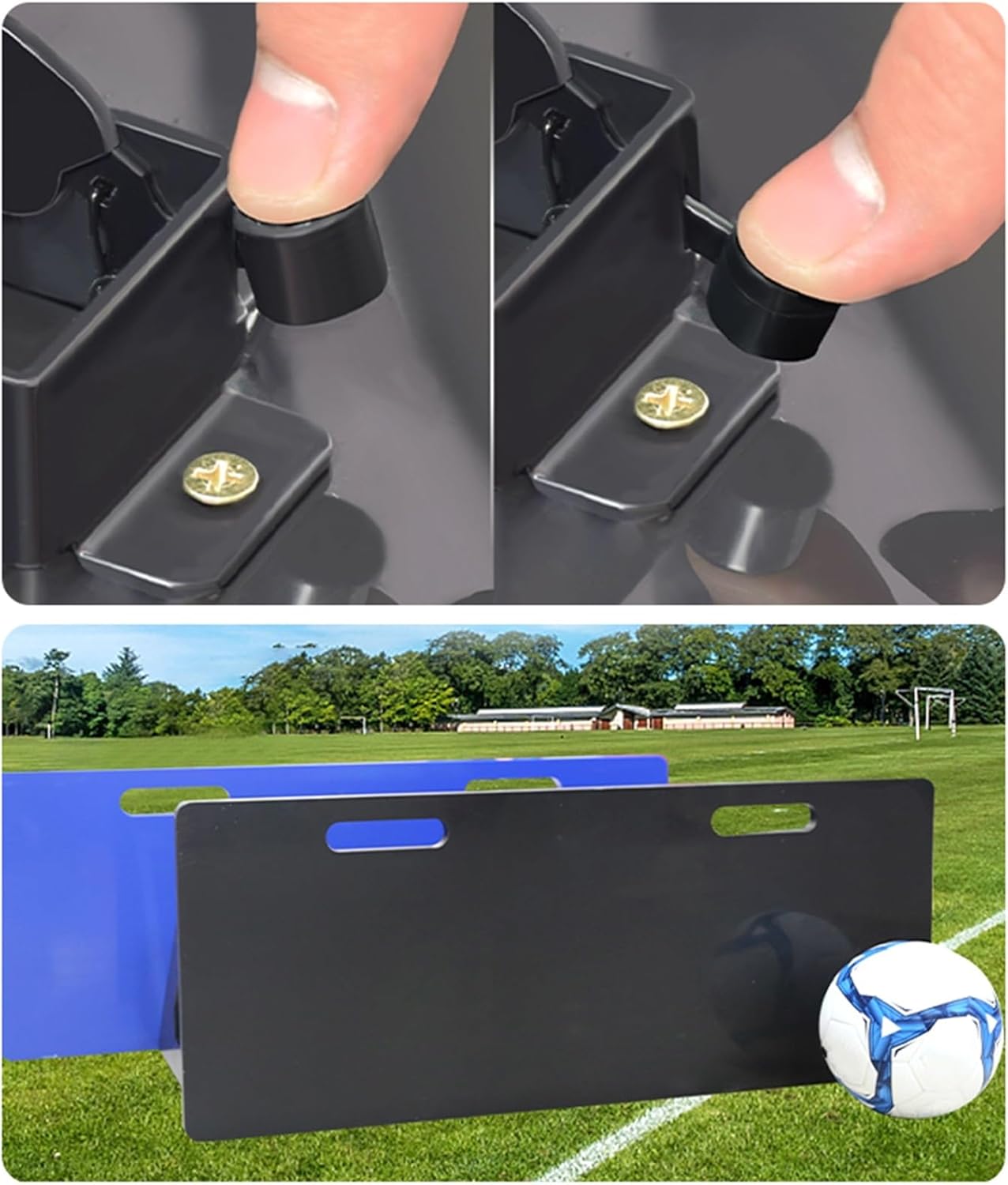 Station Football Rebound Board,Soccer Training Equipment,Impact Resistant Soccer Training Wall,Adjustable Angle,for Control Passing Shooting Practice