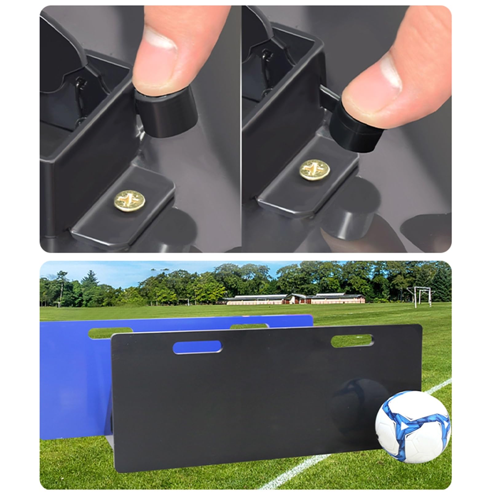 Tabellone di Rimbalzo per Calcio, Stazione di Rimbalzo per Calcio, Muro di Allenamento per Calcio Resistente agli Urti, Angolo Regolabile, per Controllo Passaggio tiro Pratica