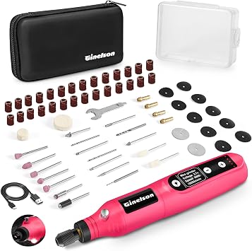 Mini Cordless Rotary Tool, USB Charging, 5-Speed Rotary Tool Kit with 70 Accessories, Multi-Purpose 3.7V Power Multi Tool for Sanding, Polishing, Drilling, Etching, Engraving, Cutting, DIY