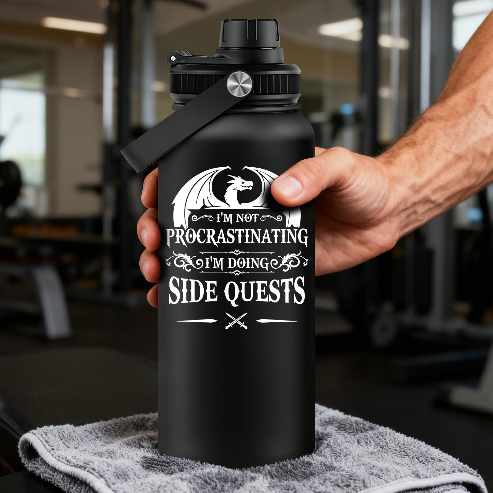 Fufandi Dnd Gifts for Men, Dungeon Master Mug - Dungeons and Dragons Gifts, Gamer Gift, Gaming Mug - D&D Lovers Gamer Gift - Dnd Water Bottle 32oz
