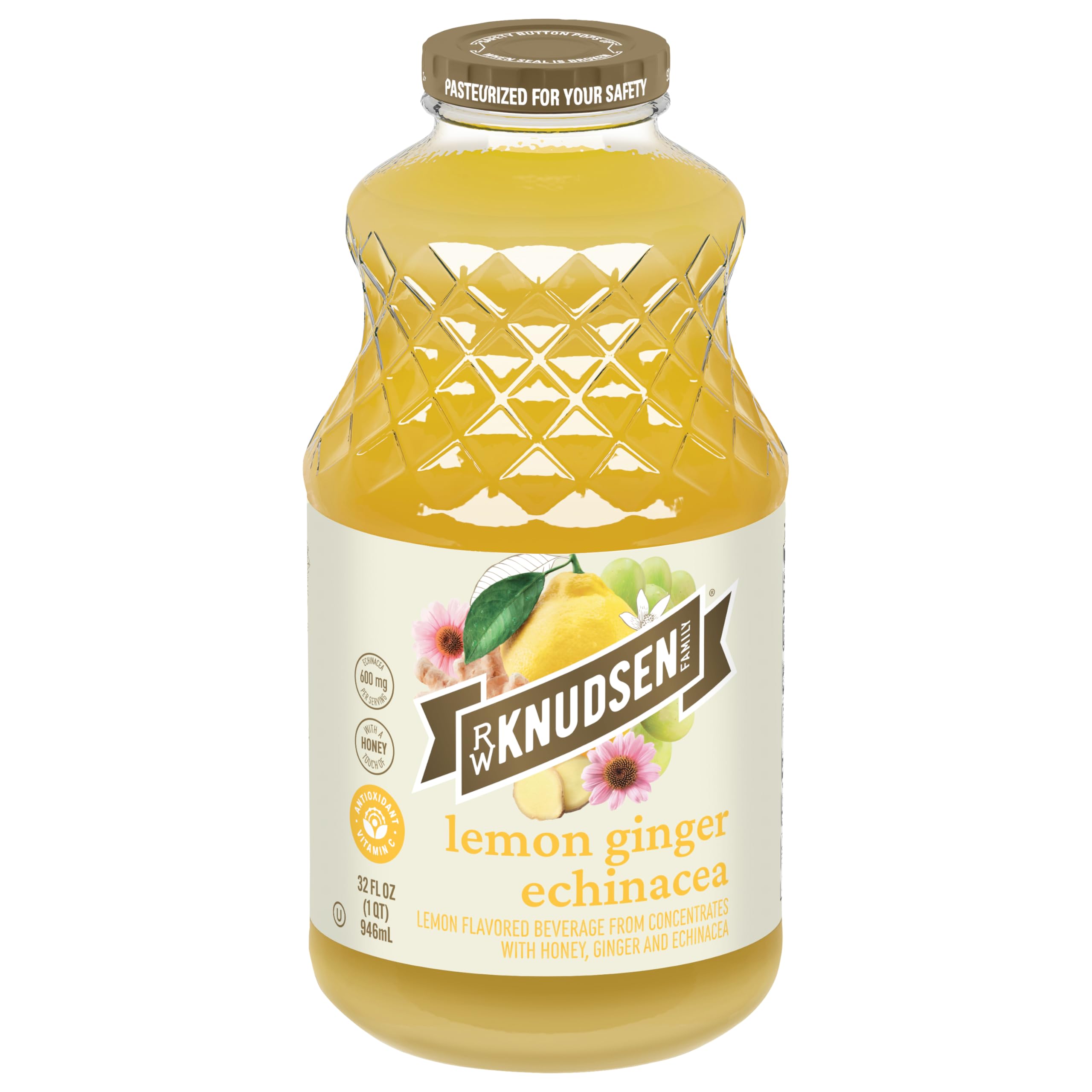 R.W. Knudsen Simply Nutritious Lemon Ginger Echinacea Juice Blend, 32 Ounces