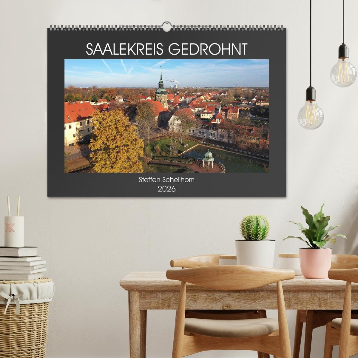 SAALEKREIS GEDROHNT (Wandkalender 2026 DIN A2 quer), CALVENDO Monatskalender: Mit der Drohne durch den Saalekreis (CALVENDO Orte)